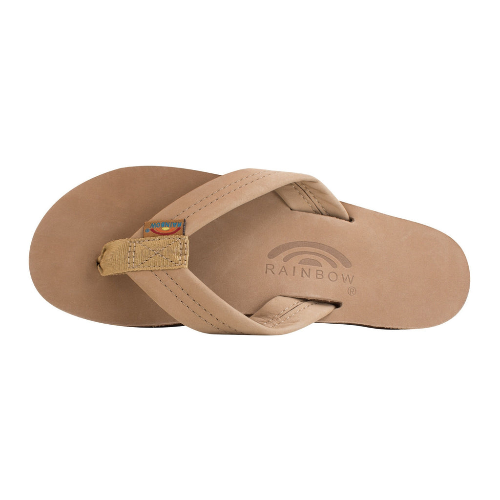 Womens Thick Strap Light Tan Rainbow Flip Flop | The Squire Shop