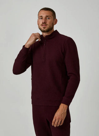 Restoration Quarter Zip Pullover - Maroon FINAL SALE