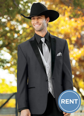 Slim Fit Grey Portofino Tuxedo - Tony Bowls