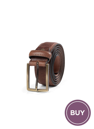 Italian Leather Belt Dark Brown NILD