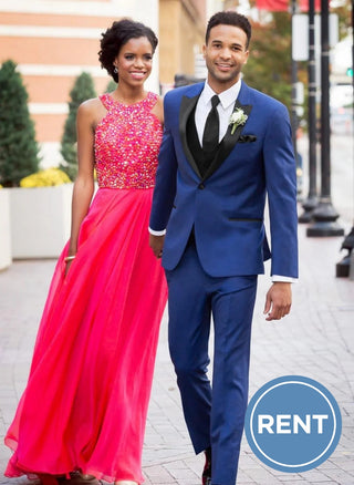 Ultra Slim Cobalt Blue Tribeca Tuxedo - Ike Behar