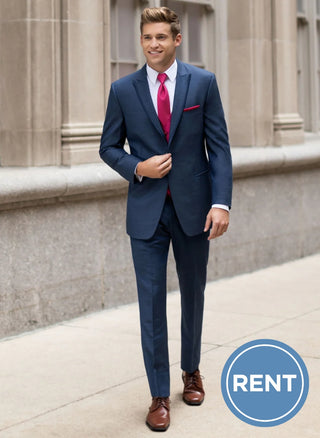 Ultra Slim Indigo Blue Lane Tuxedo - Ike Behar