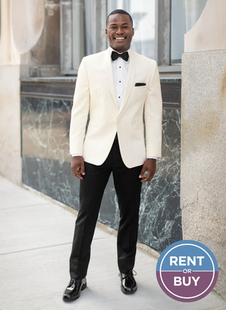 Slim Fit Ivory Classic Shawl Tuxedo - Stephen Geoffrey