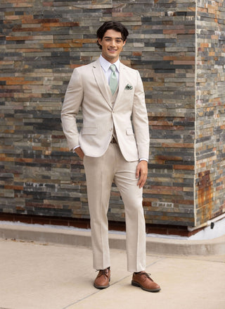 Tan Stretch Slim Fit Suit