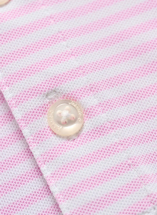 Performance Mesh Polo - Stetson Stripe - Porto Pink