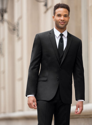 Super 120's Black Slim Fit Suit