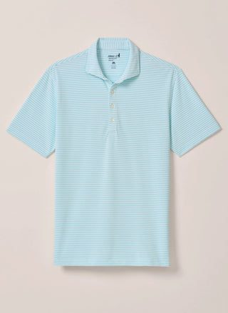 Performance Mesh Polo - Stetson Stripe - Tarpon