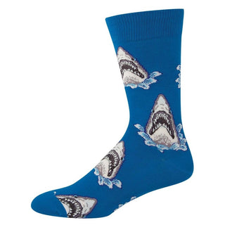 Shark Attack Socks- Blue