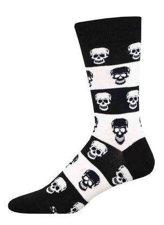 Skull Socks - Black/White