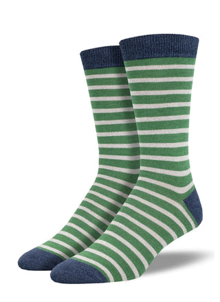 Sailor Stripe Socks - Green/Grey