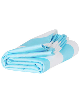 Quick Dry Towels - Striped - Large (63x35") / Tulum Blue