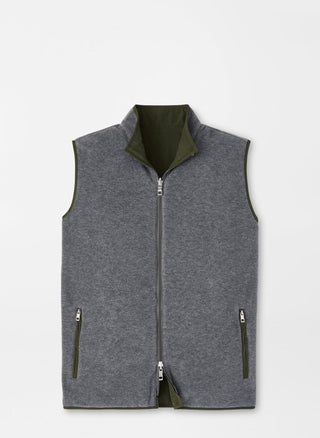 Brentwood Reversible Fleece Vest - Dark Olive