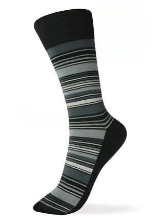 Striped Socks for Men -Black, White, Grey