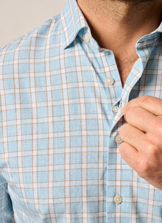 Performance Button Up Shirt - Burleigh - Maliblue