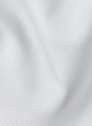 Horizontal Rib French Cuff Formal Shirt - Trim Fit - White