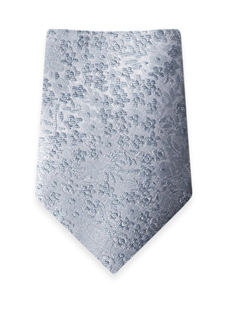 Michael Kors Floral Long Tie - Dusty Blue