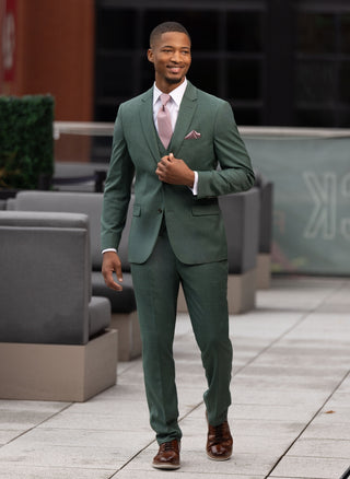 Forest Green Stretch Slim Fit Suit