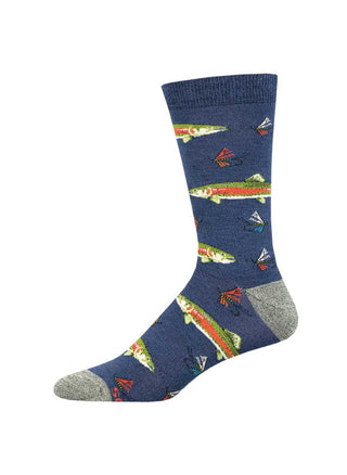 Stout Trout Socks - Navy Heather