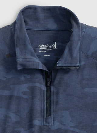 Patton Performance Camo 1/4 Zip Pullover - Navy