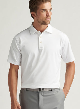 Solid Performance Jersey Polo - White