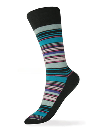 Striped Socks for Men - Black, Blue, Pink