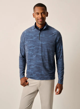 Patton Performance Camo 1/4 Zip Pullover - Navy