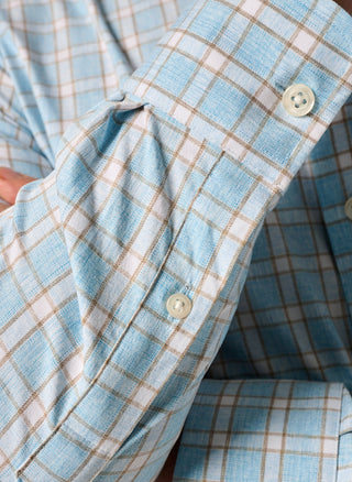 Performance Button Up Shirt - Burleigh - Maliblue