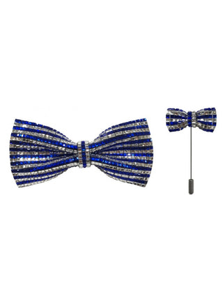 Fancy Deluxe Bow Tie with Matching Lapel Pin