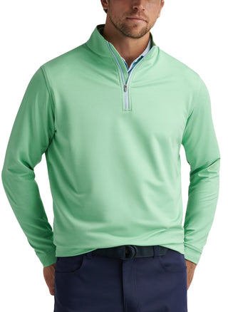 Perth Mélange Performance Quarter-Zip - Pear Tart