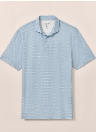 Performance Jersey Polo - Hex Print - Barrels Blue