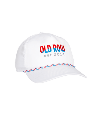 Old Row Script Nylon Hat - White