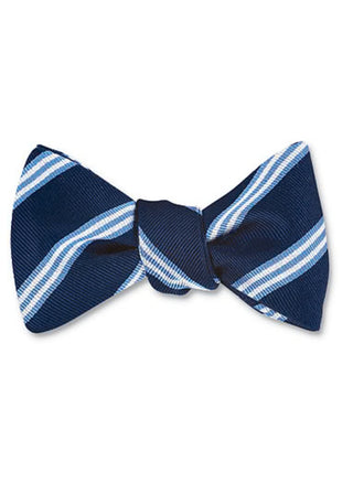 Navy/ Blue Brooks Striped Bow Tie - B1788