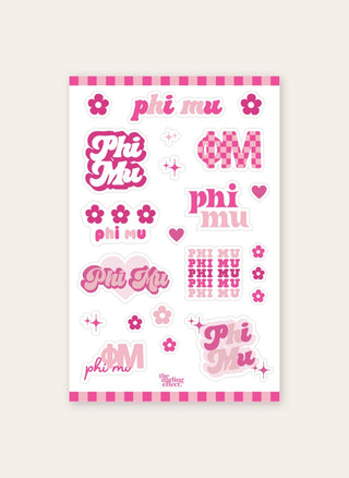 Sorority Sticker Sheet - Phi Mu