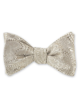 Champagne Paisley Bow Tie - B1693