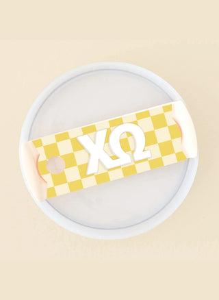 Sorority Tumbler Lid Tag - Chi Omega