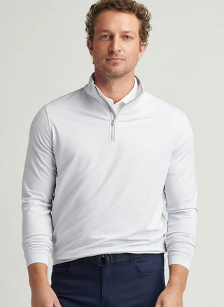 Perth Sugar Stripe Performance Quarter-Zip - British Grey