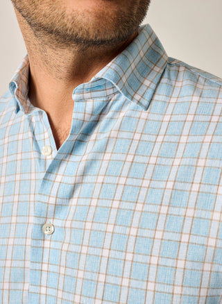 Performance Button Up Shirt - Burleigh - Maliblue