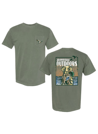 Barstool Outdoors Duck Hunt Pocket Tee - Green