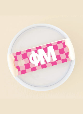 Sorority Tumbler Lid Tag - Phi Mu