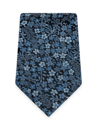 Michael Kors Floral Long Tie - Slate Blue