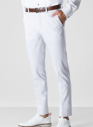 Euro Slim Knit Pant - White