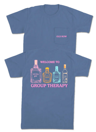 Group Therapy Pocket Tee - China Blue