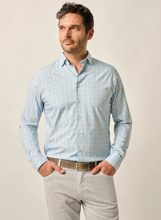 Performance Button Up Shirt - Burleigh - Maliblue