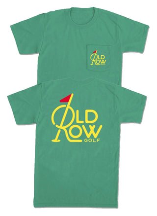 Old Row Golf Logo Pocket Tee - Grass