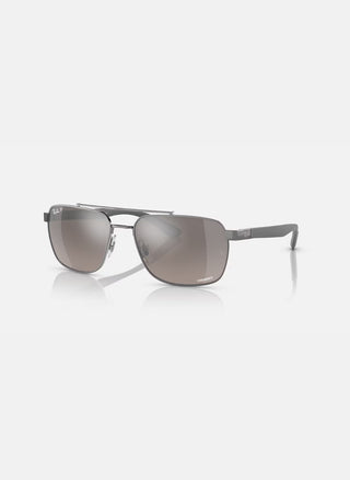 RB3701 Gunmetal/Grey Mirror