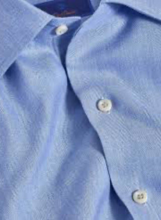 Blue Herringbone Sport Shirt