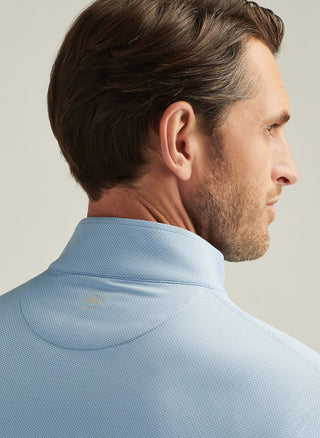 Perth Birdseye Performance Quarter-Zip - Pale Blue