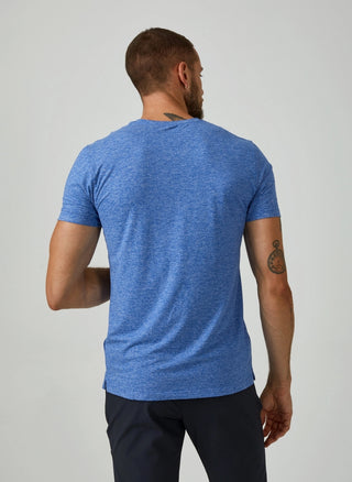Core High V-Neck T-Shirt - Azure