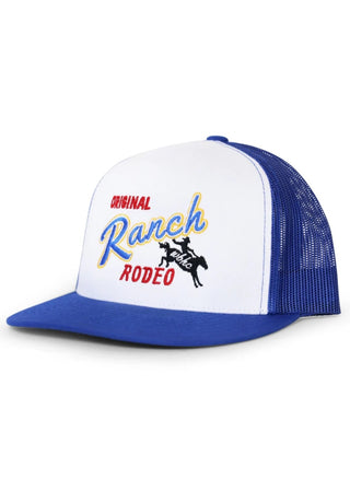 Ranch Rodeo Trucker Hat - White/Blue