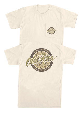 Deer Camo Circle Logo Short Sleeve T-Shirt - Ivory